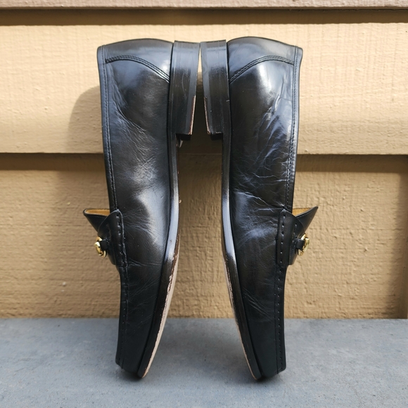 Cole Haan Ascot II Gold Horsebit Leather Loafer C02498 Dress Shoe Black 11M - Picture 10 of 12